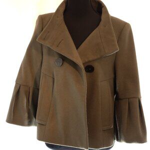 Zara Basic Pleated Pea Coat